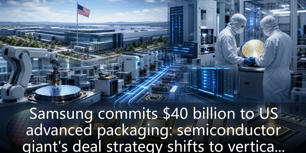Samsung commits $40 billion to US advanced packaging: semiconductor giant's deal strategy shifts to vertical integration