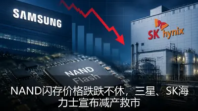 NAND闪存价格跌跌不休，三星、SK海力士宣布减产救市
