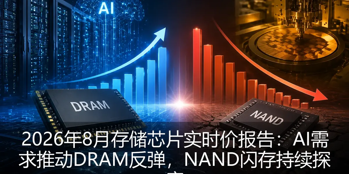 2026年8月存储芯片实时价报告：AI需求推动DRAM反弹，NAND闪存持续探底