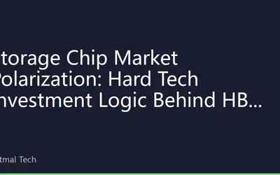 Storage Chip Market Polarization: Hard Tech Investment Logic Behind HBM Surge andDRAM Bottoming Out