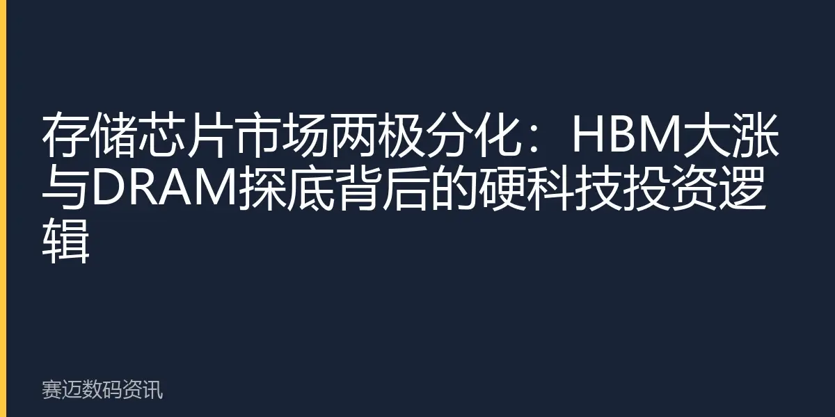存储芯片市场两极分化：HBM大涨与DRAM探底背后的硬科技投资逻辑