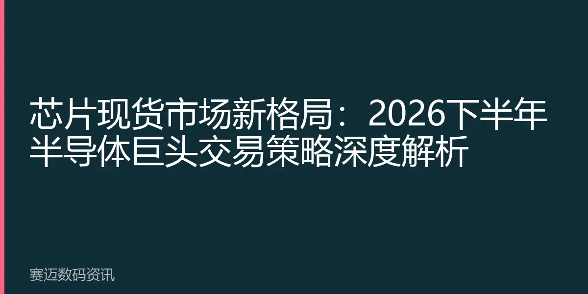 芯片现货市场新格局：2026下半年半导体巨头交易策略深度解析