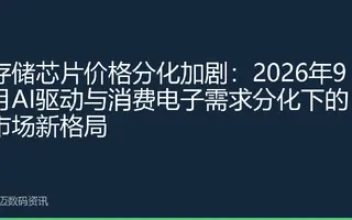 存储芯片价格分化加剧：2026年9月AI驱动与消费电子需求分化下的市场新格局