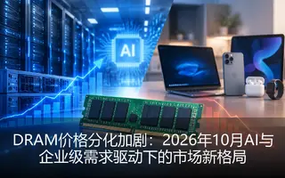 DRAM价格分化加剧：2026年10月AI与企业级需求驱动下的市场新格局