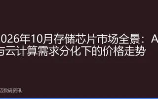 2026年10月存储芯片市场全景：AI与云计算需求分化下的价格走势