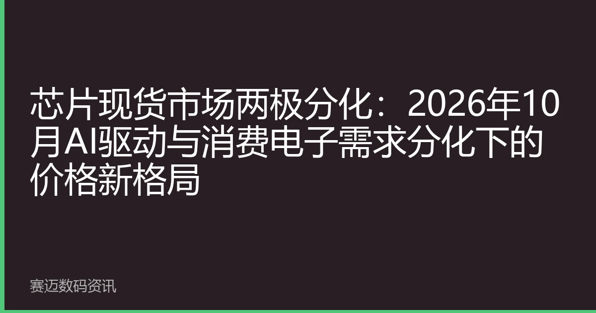 芯片现货市场两极分化：2026年10月AI驱动与消费电子需求分化下的价格新格局